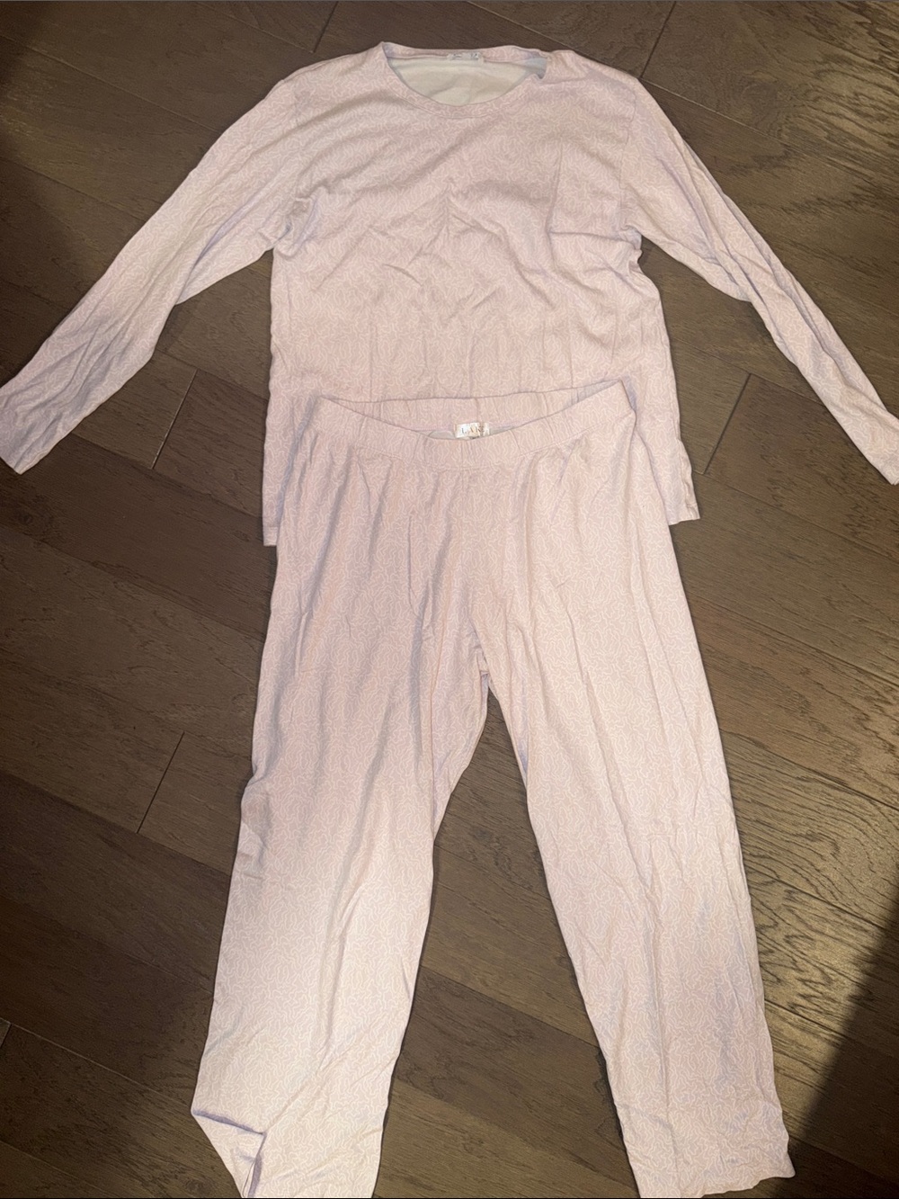 Women's Lightweight Long-Sleeve Pajama Set - Soft Light Pink